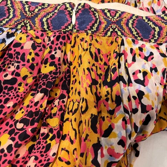 Anthropologie BHANUNI BY JYOTI Bohemian Animal Print Patchwork Maxi Skirt Size 2 - Picture 9 of 11